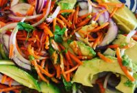 Crisp Carrot and Avocado Salad with Lime Vinaigrette