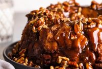 Cinnamon Roll Monkey Bread with Pecan Caramel Sauce Recipe