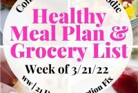 21-Day Fix & WW Meal Plan with Grocery List — Week of March 21, 2022
