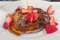 Apple and Blueberry Pancakes with Cinnamon Drizzle