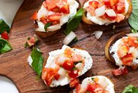 Creamy Ricotta Bruschetta with Tomato and Basil