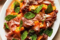 Melon and Prosciutto Salad with Fresh Mint and Balsamic