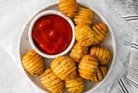 Crispy Air Fryer Hasselback Potatoes with Garlic and Parmesan