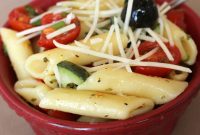 Summer Mostaccioli Pasta Salad with Sun-Dried Tomatoes and Basil