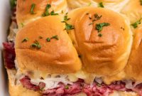 Classic Reuben Sliders with Melted Swiss and Tangy Thousand Island
