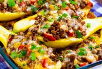 Taco-Stuffed Summer Squash Boats: Flavor-Packed Low-Carb Meal