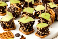 Caramel Apple Pretzel Bites with Date Caramel and Peanuts
