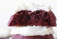 Chewy Red Velvet Cookies with Cream Cheese Frosting