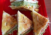 Crispy Veg Club Sandwich Recipe with Layered Fillings