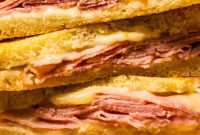 Crispy Air Fryer Ham & Grilled Cheese Sandwich Recipe