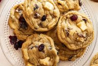 White Chocolate Chip and Cranberry Cookies Recipe