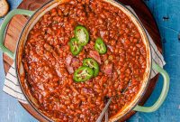 Savory Baked Beans with Seasoned Ground Beef Recipe