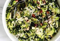 Citrus Kale and Brussels Sprout Salad with Parmesan & Almonds