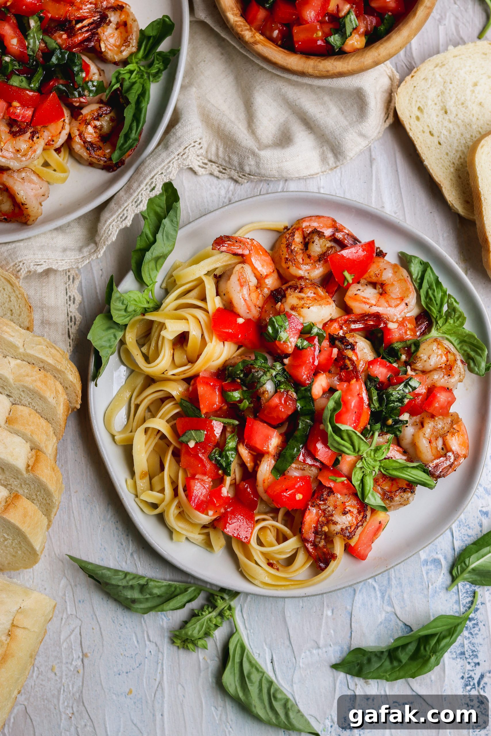 Shrimp Bruschetta Pasta