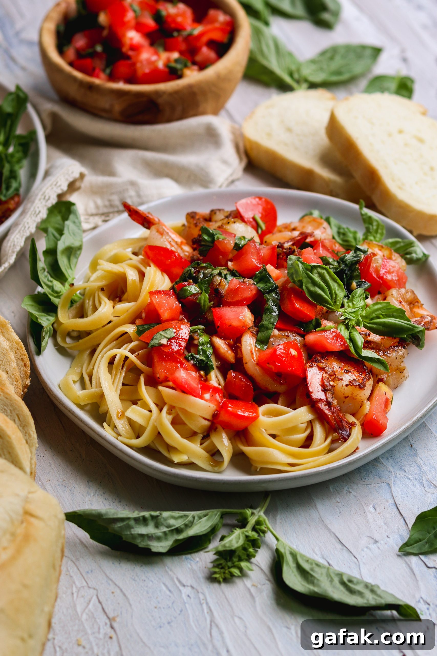 Shrimp Bruschetta Pasta