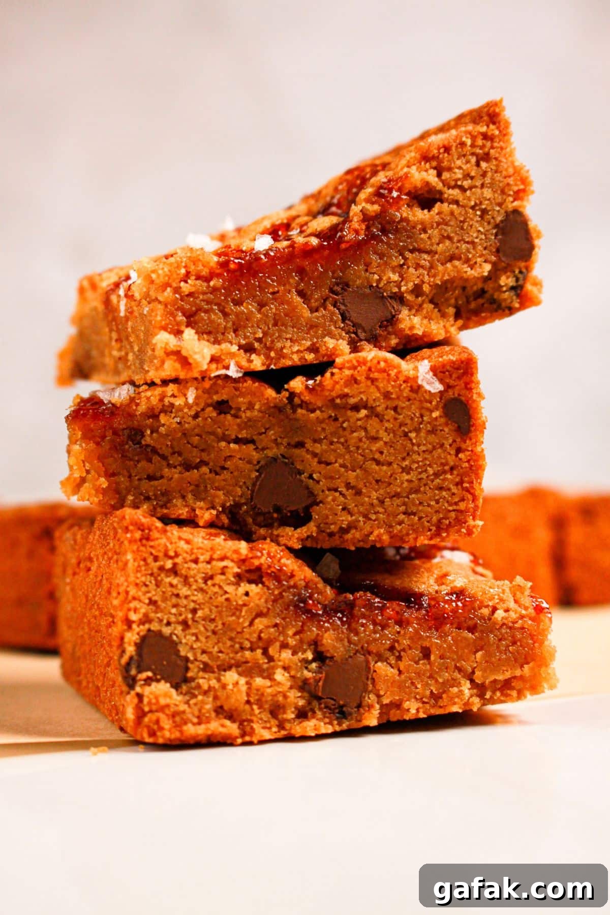 Three bars stacked on top of each other on a plate.