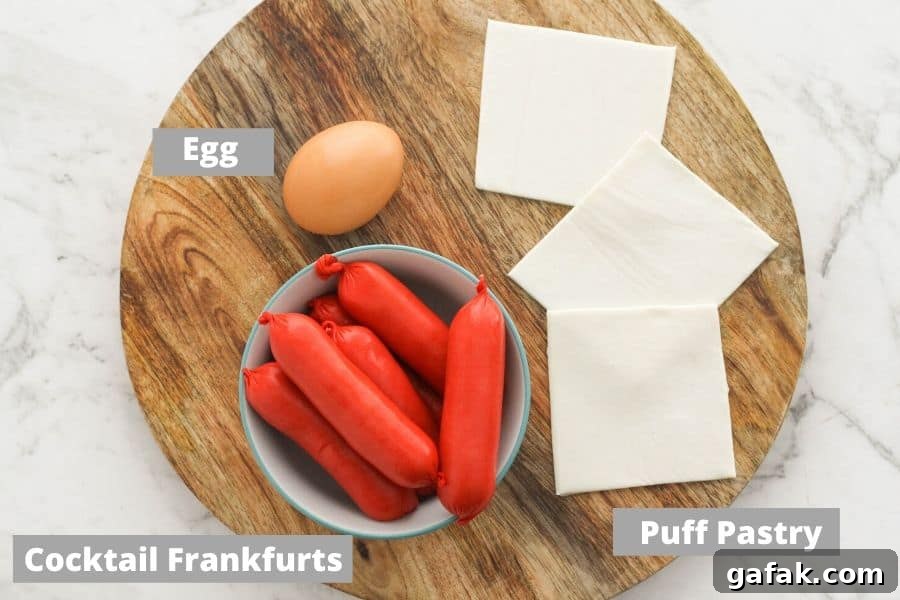 recipe ingredients on top of a wooden serving board.
