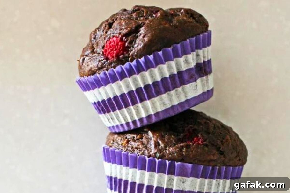 12 Back-to-School Muffin Recipes for Faster Weekday Mornings 4 Dark Chocolate Raspberry Banana Muffin