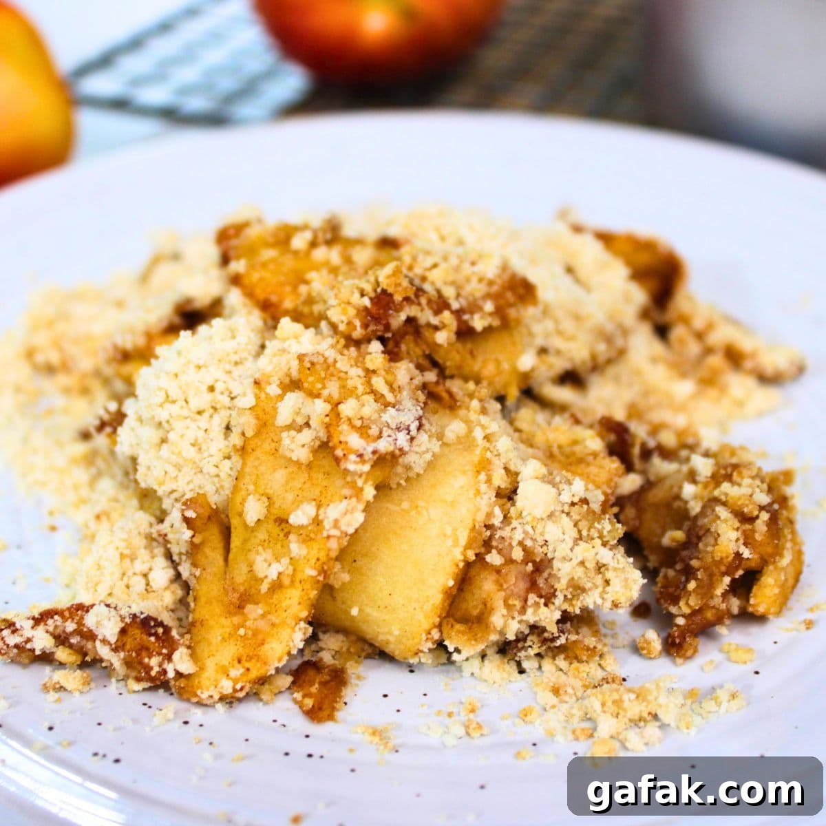 air fryer apple crumble recipe dinners done quick featured image