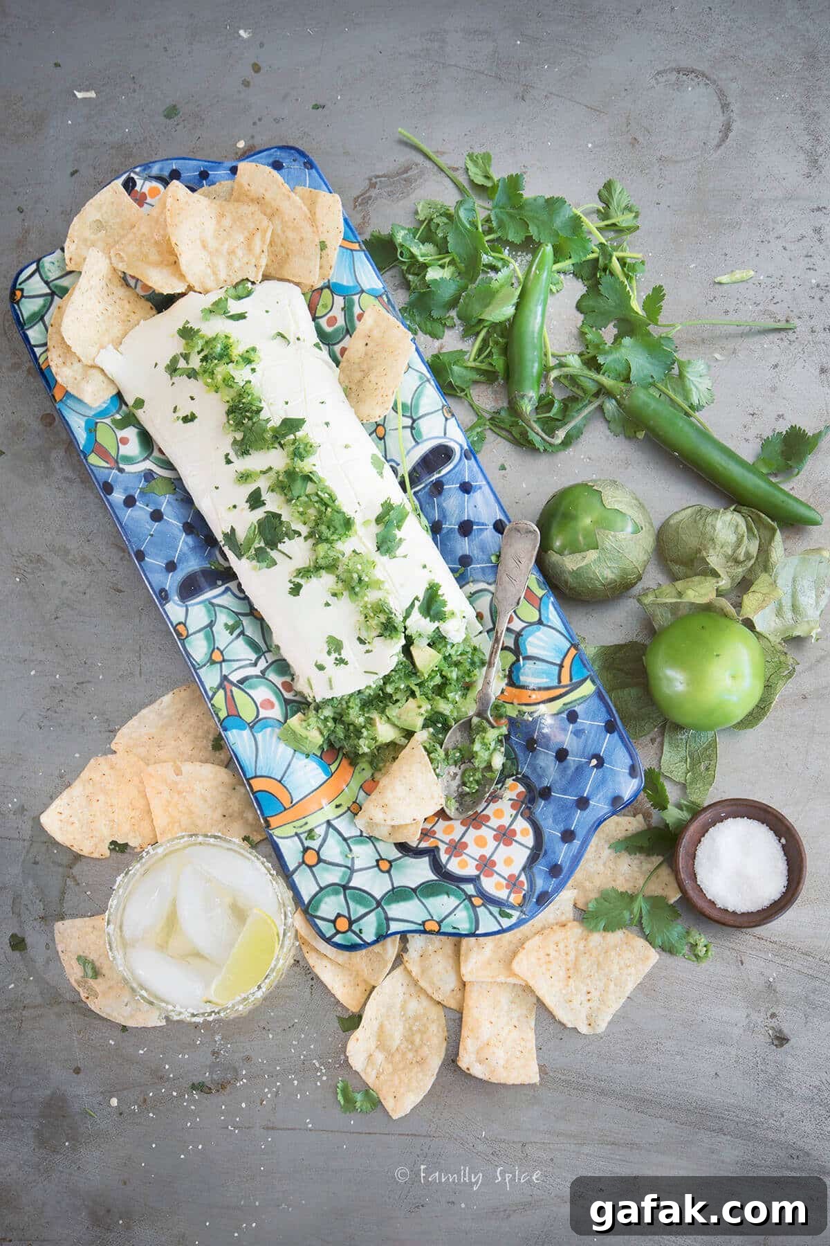 Avocado tomatillo dip.