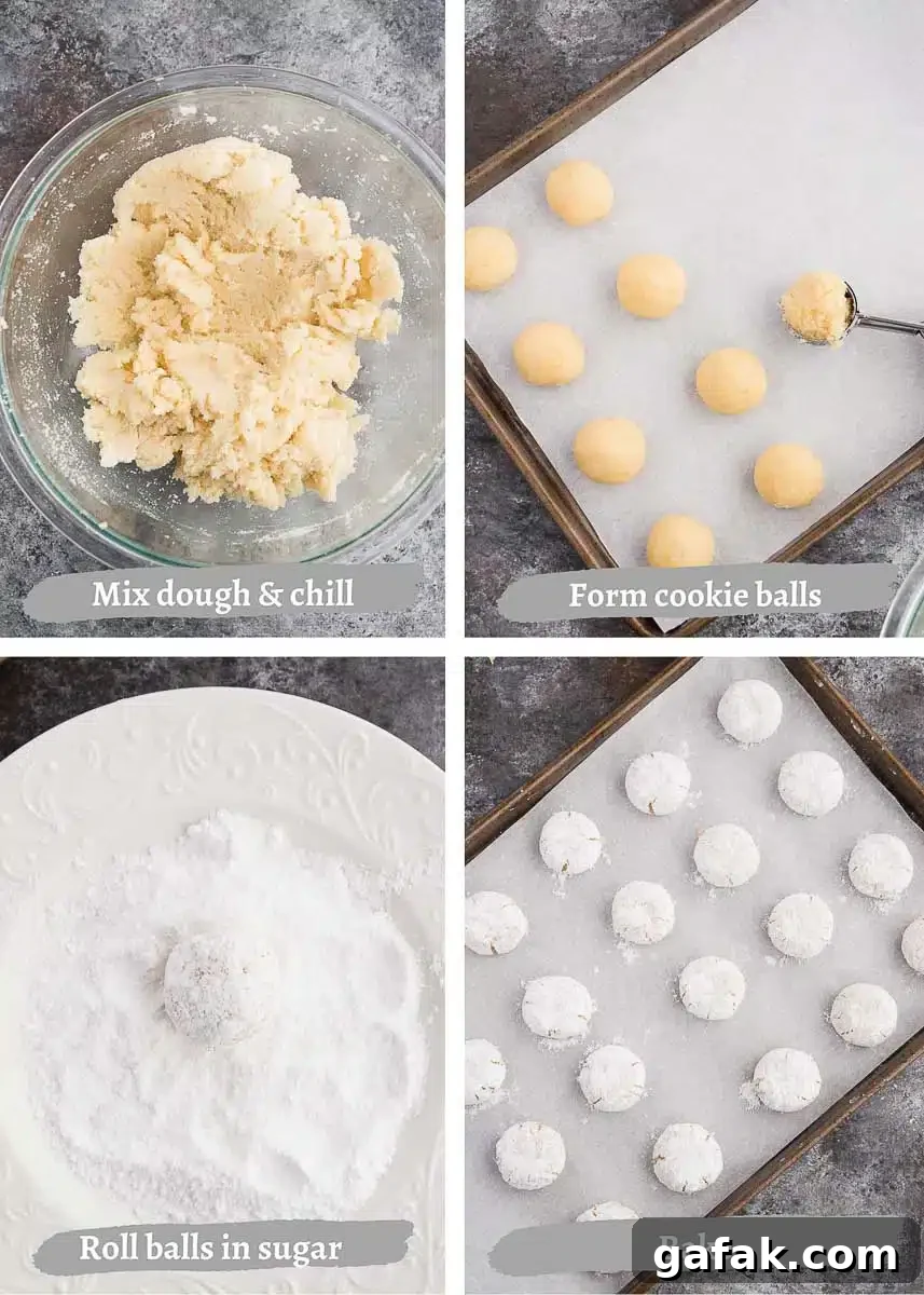 how to make Italian amaretti cookies - process shots 2