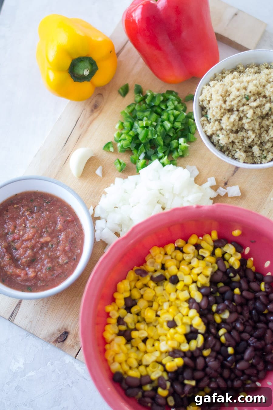 Mexican Style Stuffed Pepper Ingredients | Sarcastic Cooking