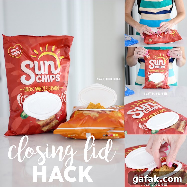 Baby Wipe Chip Bag Lid Hack