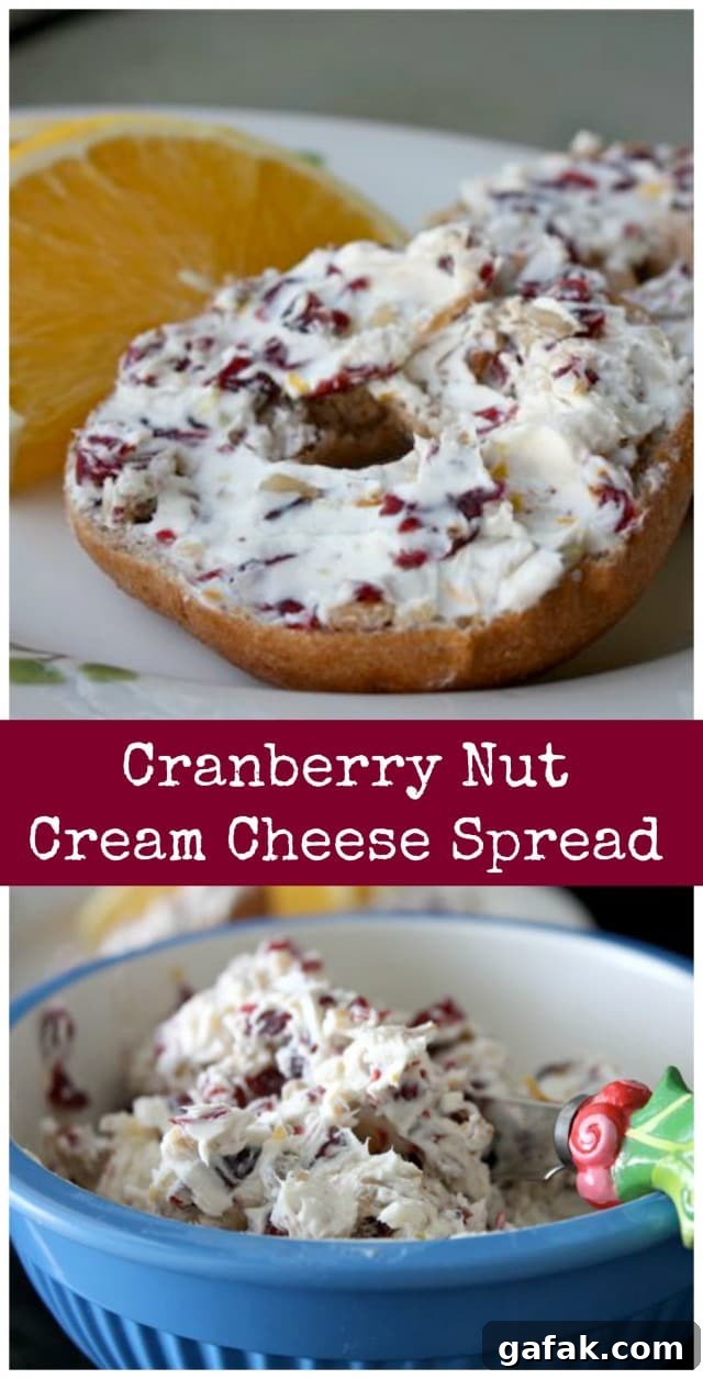 Cranberry and Walnut Cream Cheese Spread Recipe 3 This Cranberry Nut Cream Cheese Spread is a festive addition to your breakfast or brunch this holiday season!