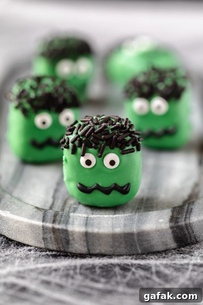 easy halloween frankenstein cookie ball recipe