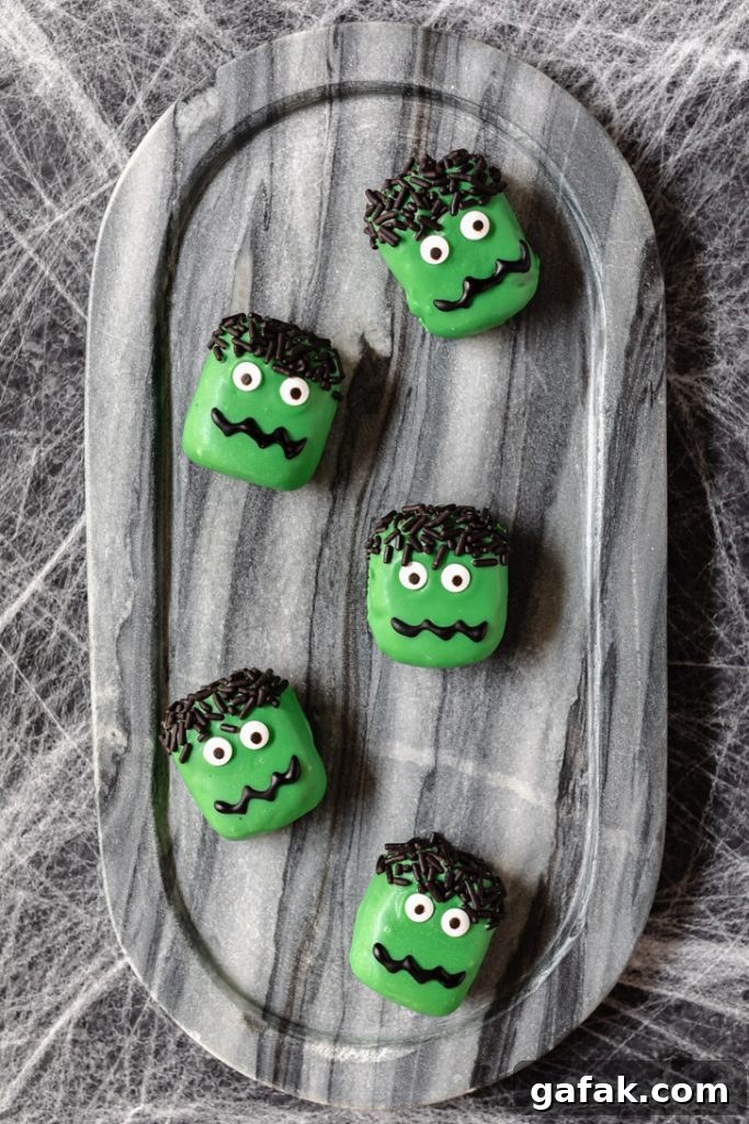monster cookie ball truffle with candy eyes