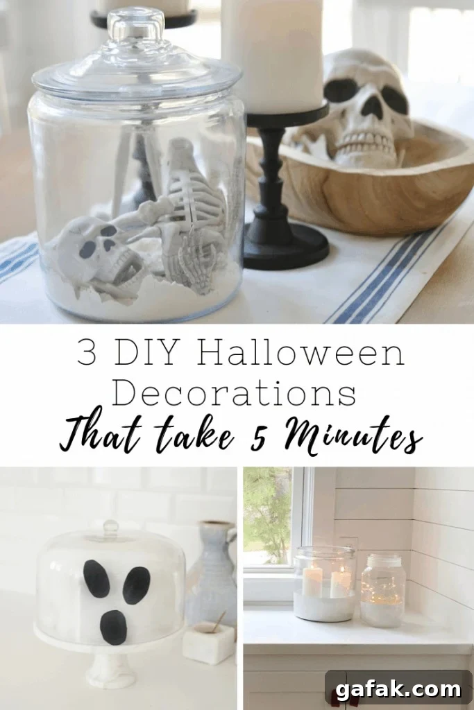 Pinterest image that says DIY Halloween Decorations crafts for kids
