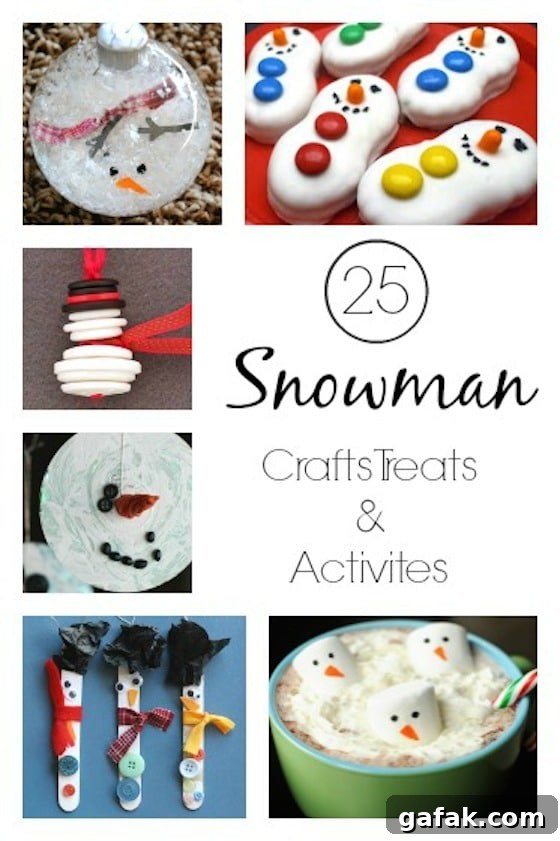 25 Irresistibly adorable snowman crafts treats and activities for kids