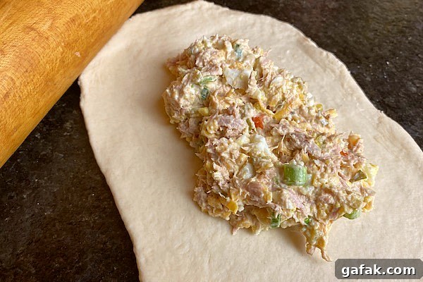 filling a tuna melt