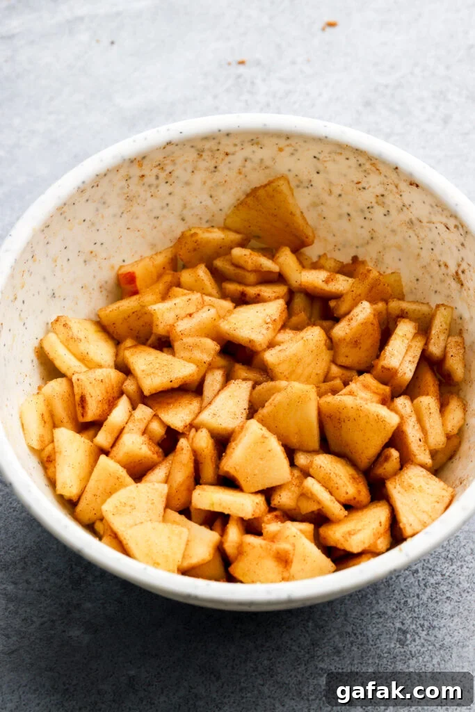 apples sliced before cooking