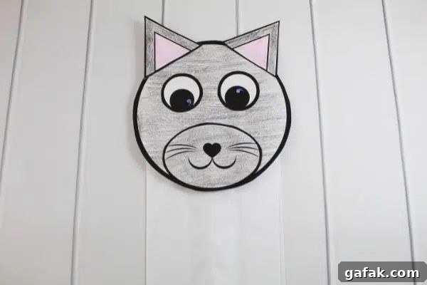 paper bag cat puppet