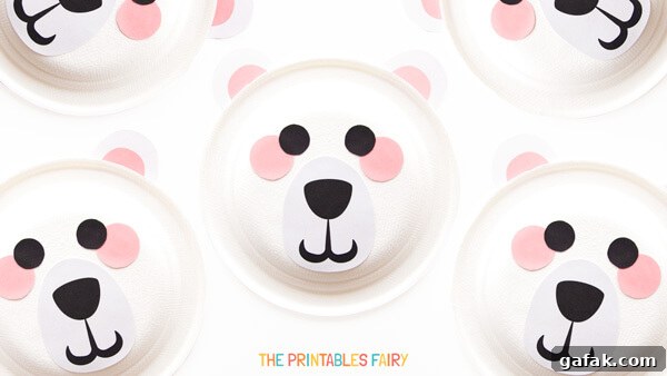 paper plate polar bear 