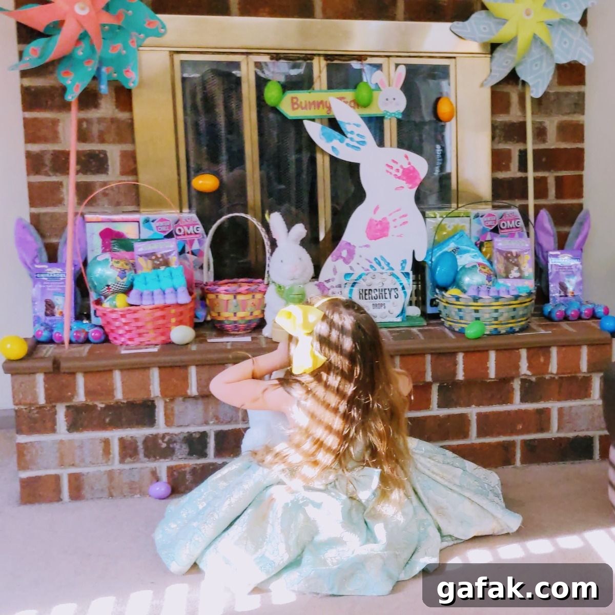 handprint bunny easter craft