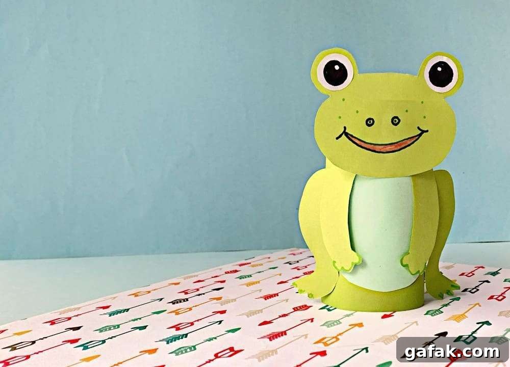 frog toilet paper roll craft