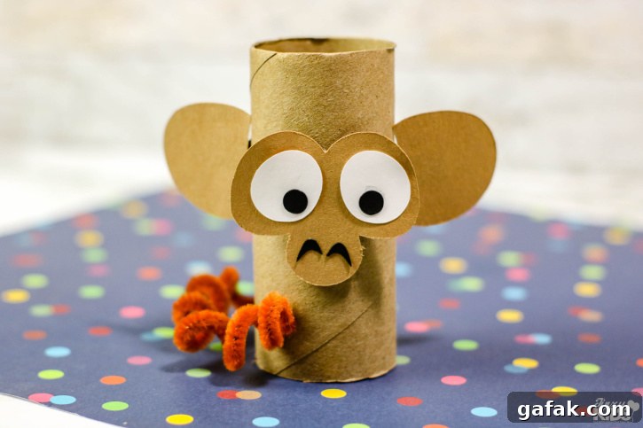monkey cardboard tube craft