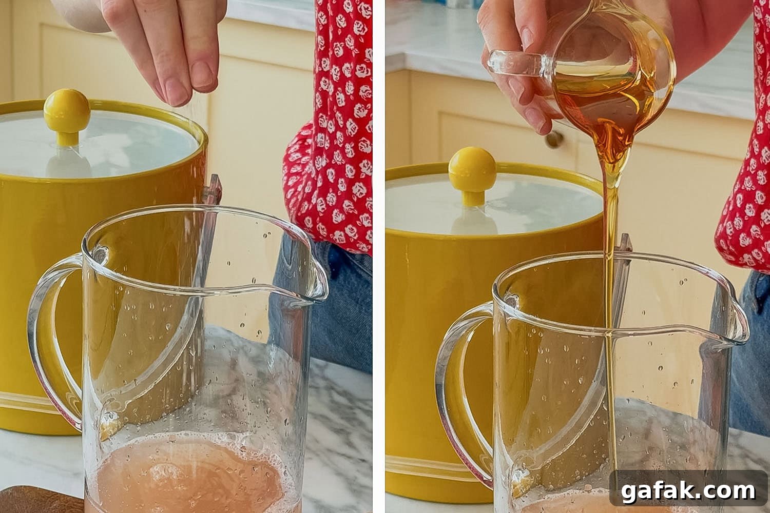Make-Ahead Paloma Pitcher Cocktail Recipe 5 add ingredients to the pitcher