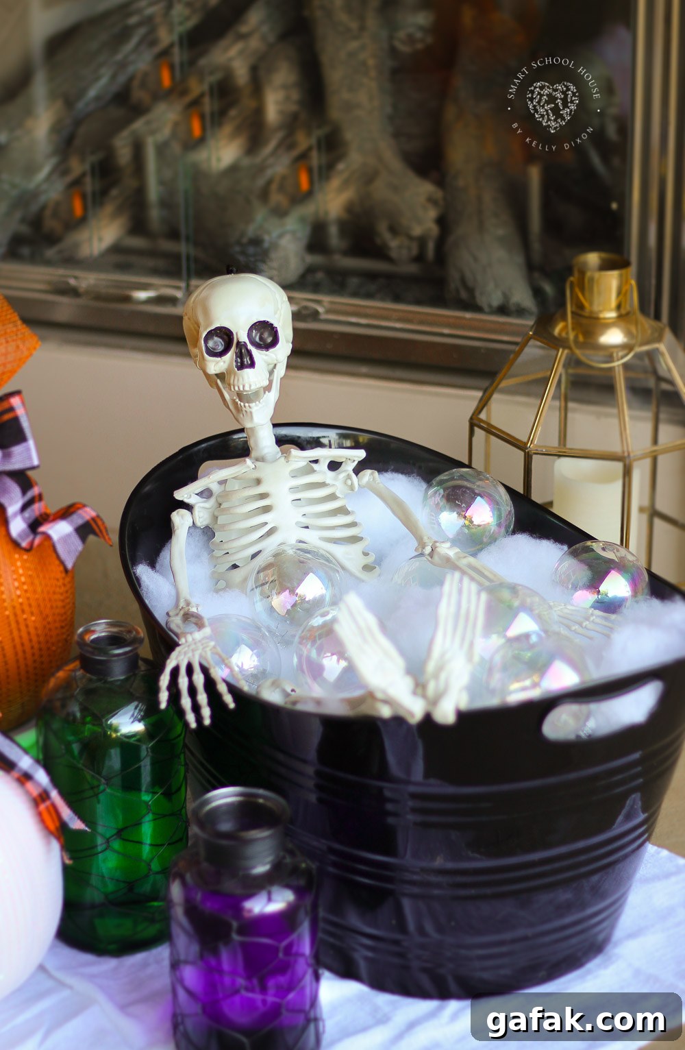 Spooky Skeleton Bubble Bath Ideas for Halloween Decor and Parties 3 Skeleton Bubble Bath - Skeletons like bubble baths too! #SkeletonBubbleBath #HalloweenDecorations #DIYHalloween