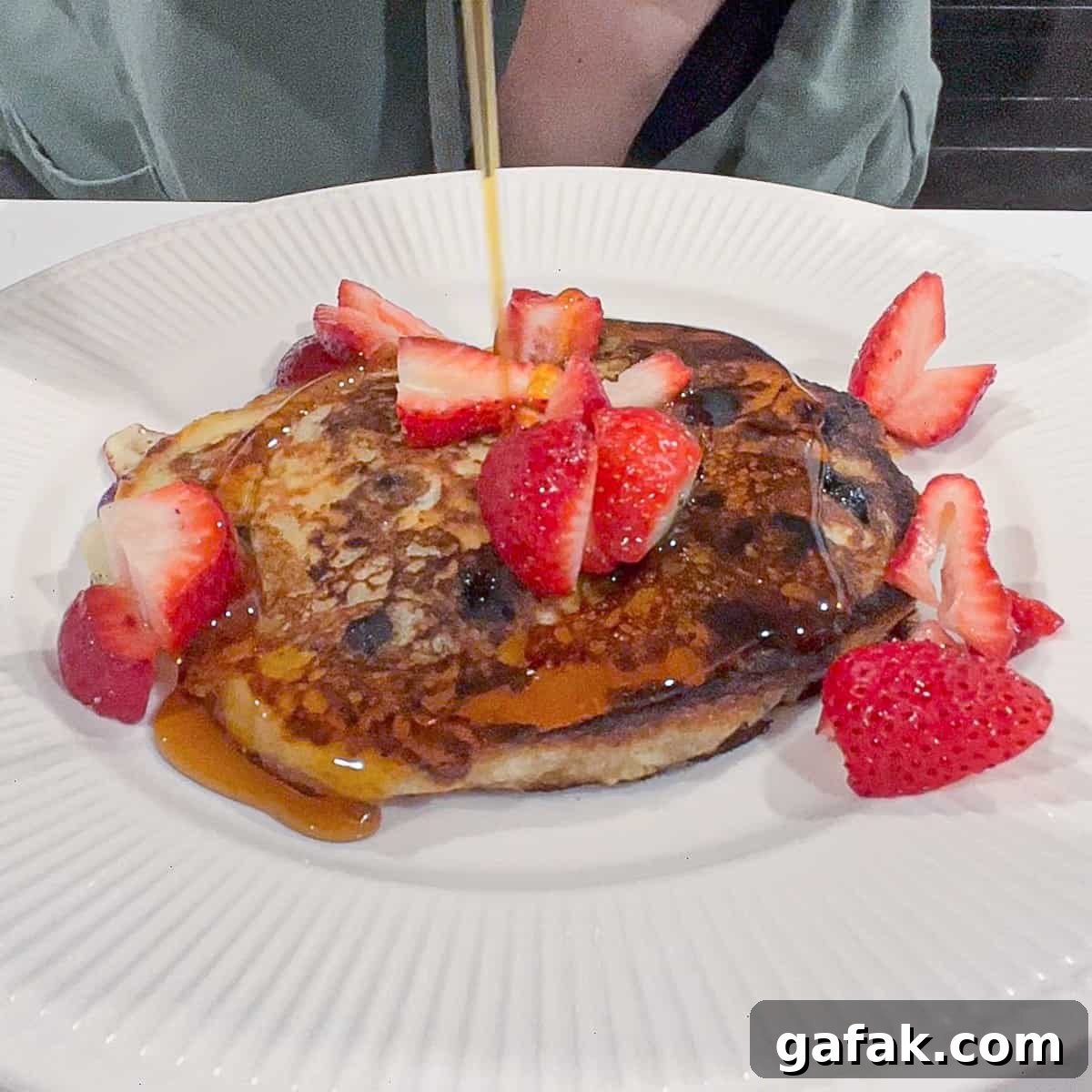 Apple Pancakes With Blueberries