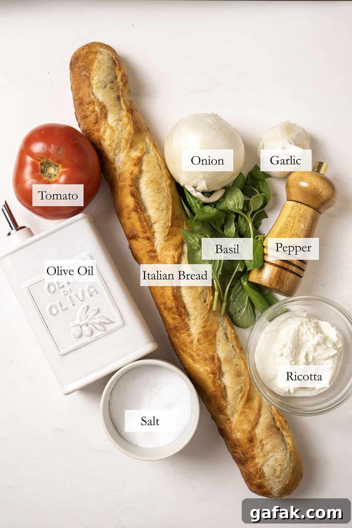 Ingredients for the recipe.