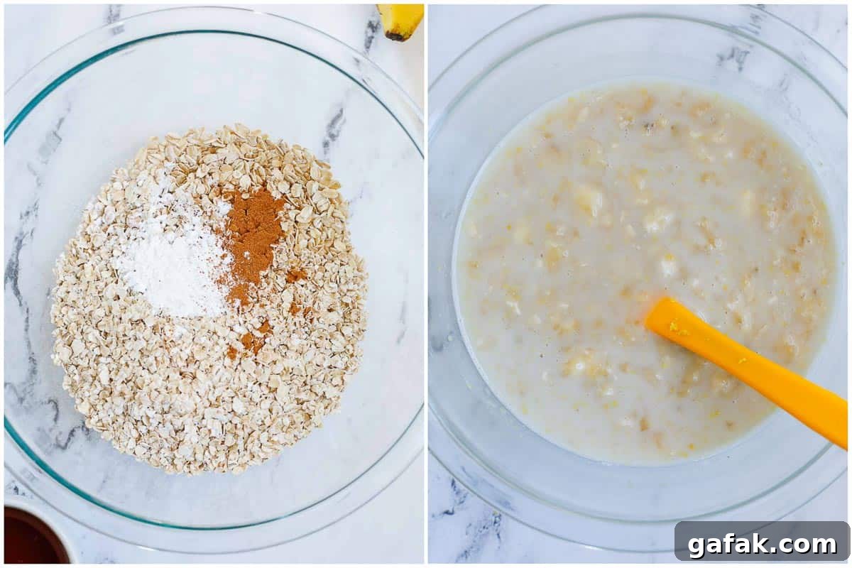 mixing dry and wet ingredients separately 