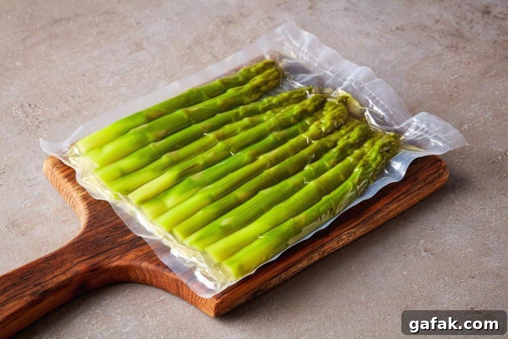 vacuum sealed asparagus