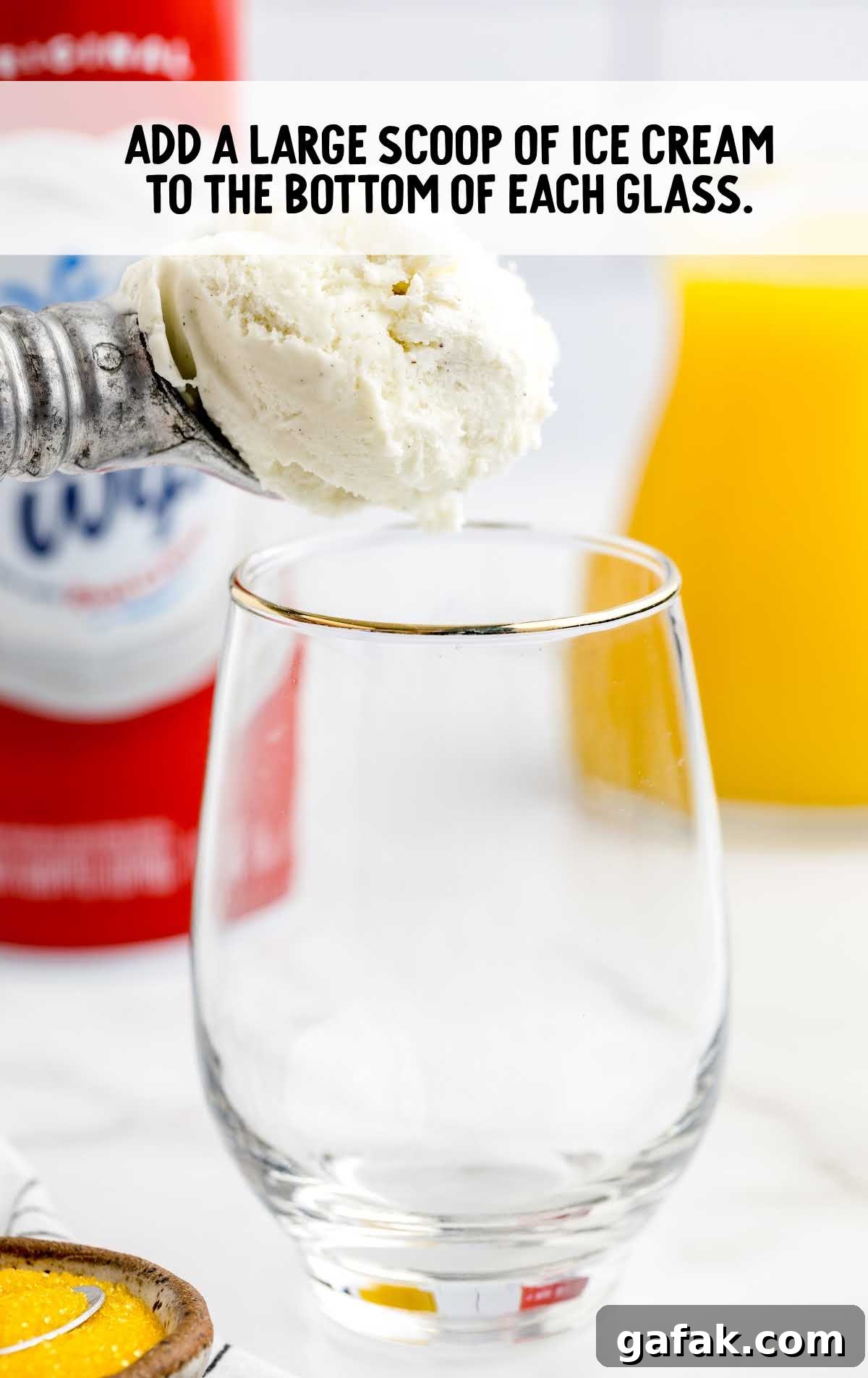 orange creamsicle blended in a blender