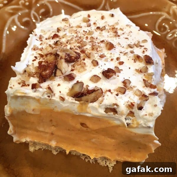 Creamy Layered Pumpkin Dessert with Gingersnap Crust 10 pumpkin-lush-4