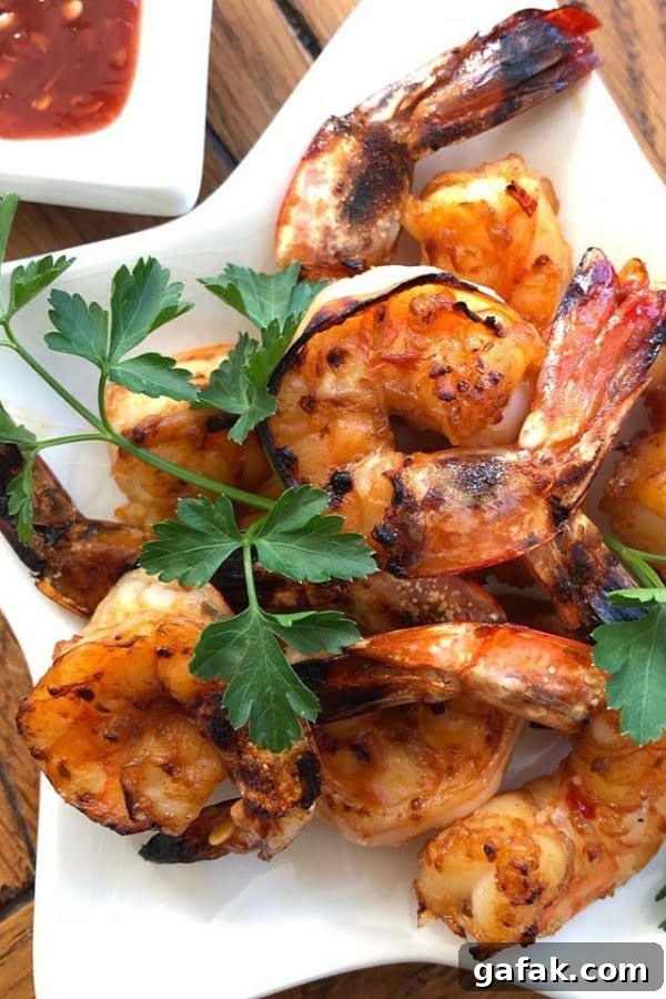 appetizer size plate with Asian shrimp