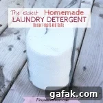 jar of diy laundry detergent with spoon in it