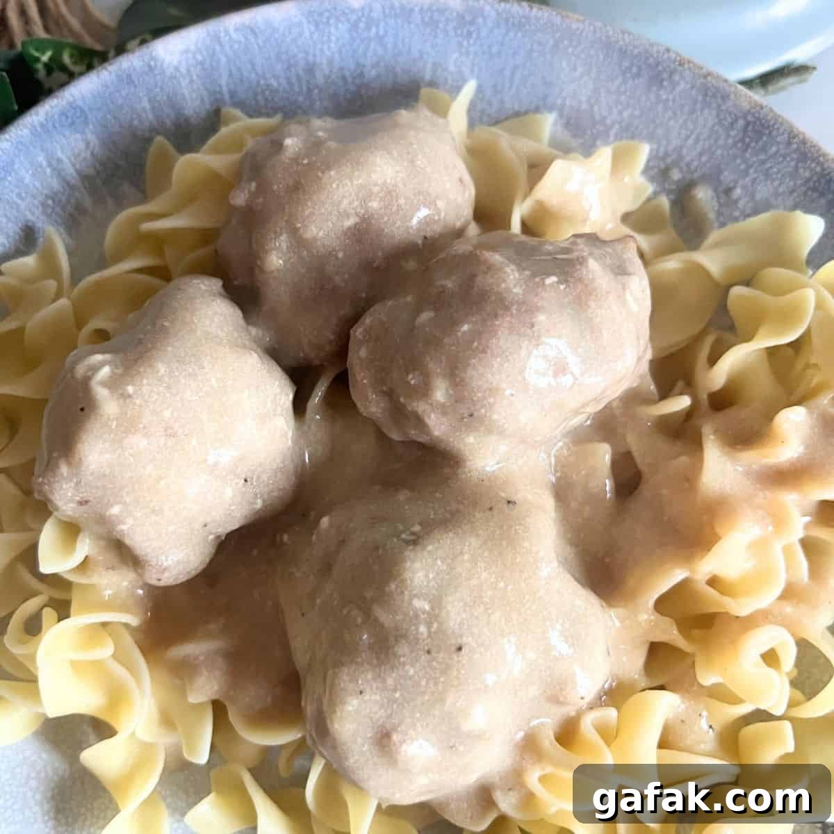 Turkey Swedish meatballs served with gravy